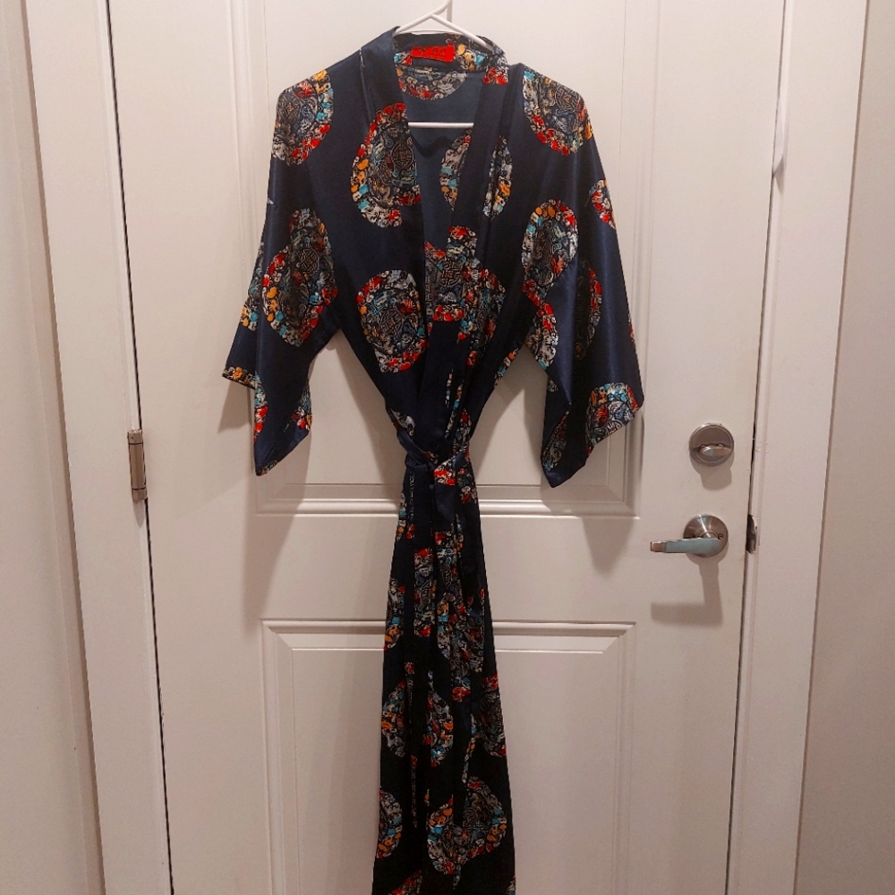 Authentic silk housecoat from Beijing, China.